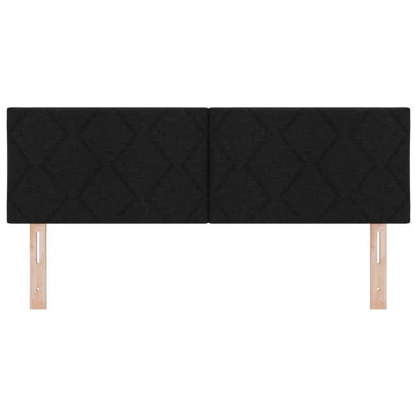 Cabecera diseño de bloques de diamante negra 160 cm tela M 5