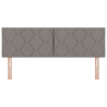 Cabeceira com Design de Blocos de Diamante em Taupe de 160 cm em Tecido 5