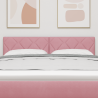 Cabeceira em veludo rosa com detalhes de diamante. 160 cm 3