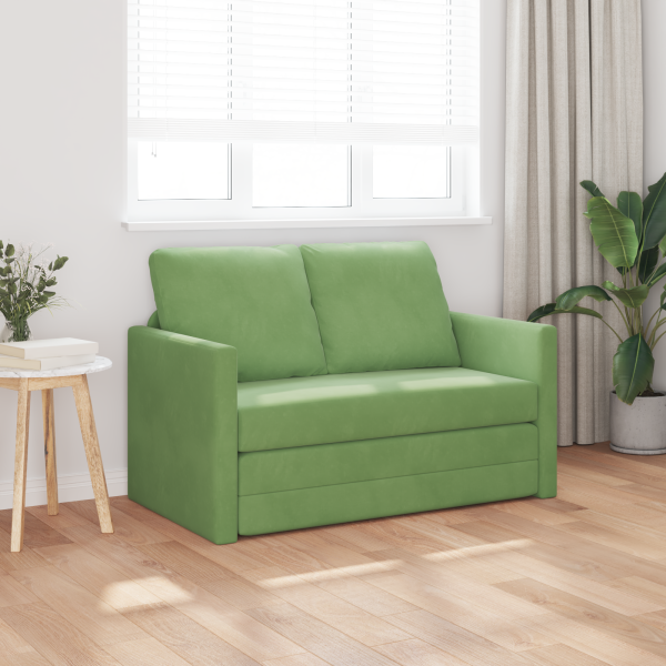 Sofá Loveseat Verde Claro Tecido. Madeira 2 Lugares Sofá Loveseat M 3