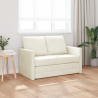 Loveseat 2 lugares Creme Tecido. Madeira 2 lugares 3