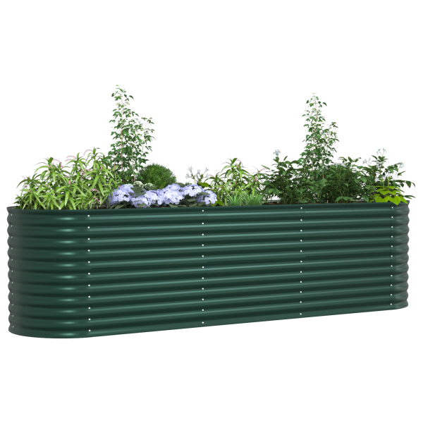 Huerto elevado  Verde 320x80x81 cm de acero galvanizado M 3