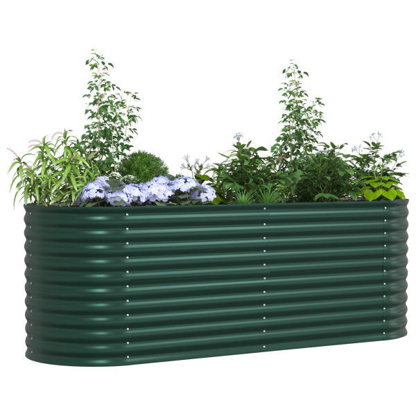 Huerto Elevado  Verde 240x80x81 cm Acero Galvanizado M 3