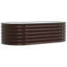Canteiro Elevado de Jardim Marrom  160x80x44 cm Aço Galvanizado 2