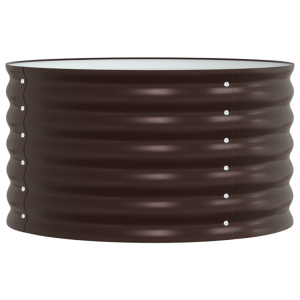 Cama Elevada de Jardim Castanha 80x80x44 cm em Aço Galvanizado H