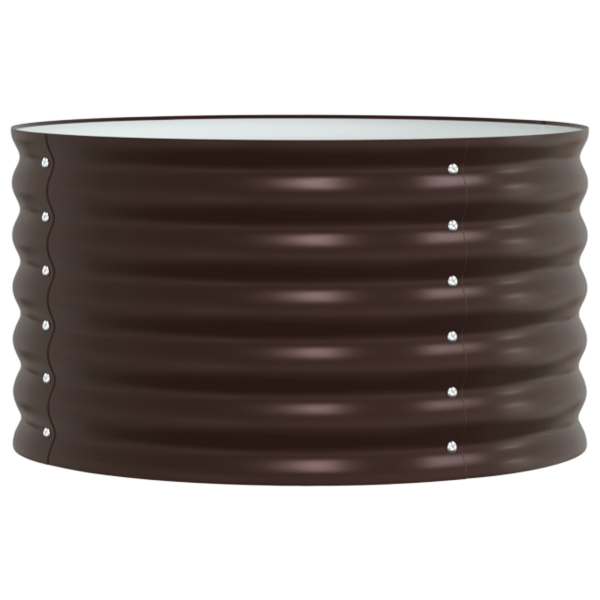 Cama Elevada de Jardim Castanha 80x80x44 cm em Aço Galvanizado M 5