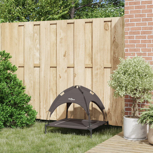 Cama para perro elevada Marrón Poliéster. Metal Mediana M 3