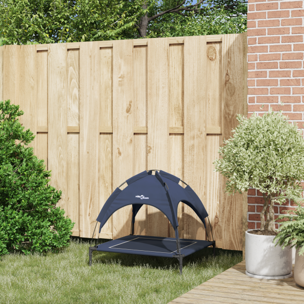 Cama elevada para perros Azul Marino Tela. Metal 71 x 64 x 71 cm M 3