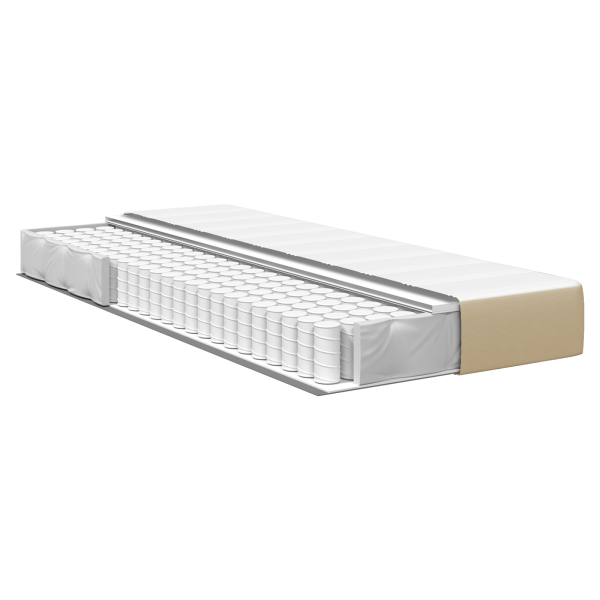 Colchão de Molas Pocket  Verde Claro Cinza Médio 80x200x20 cm Tecido M 4