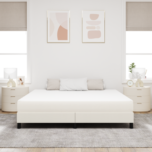 Colchão de Molas Pocket Creme 180x200x20 cm Firmeza Média Tecido M 3