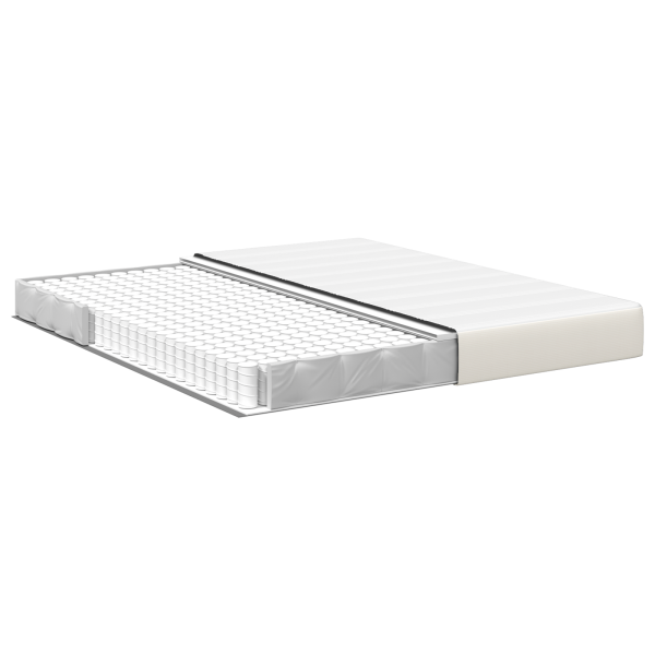 Colchão de Molas Pocket Creme 180x200x20 cm Firmeza Média Tecido M 4