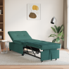 Sofá cama 3 en 1 - Diseño plegable en tela verde oscuro 1