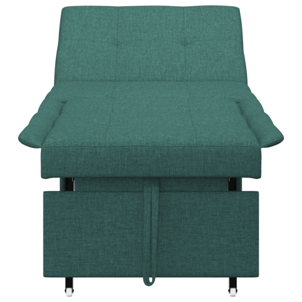 Sofá cama 3 en 1 - Diseño plegable en tela verde oscuro M 5
