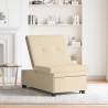 Sofá Cama 3 em 1 com Design Retrátil em Tecido Creme 3