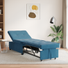 Sofá cama diseño 3 en 1 extraíble terciopelo azul 1