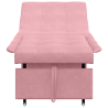 Sofá-cama 3 em 1 Design Retrátil Veludo Rosa 5