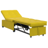 Sofá-cama 3 em 1 Design Pull-Out veludo Amarelo 2