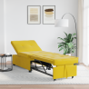 Sofá-cama 3 em 1 Design Pull-Out veludo Amarelo 3