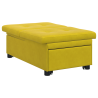 Sofá-cama 3 em 1 Design Pull-Out veludo Amarelo 4