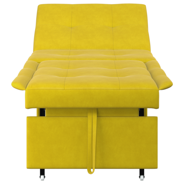 Sofá Cama Diseño Extraíble 3 en 1 Terciopelo Amarillo M 5