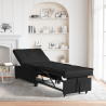 Sofá cama 3 en 1 Diseño extensible Tejido negro 1