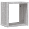 Prateleiras em Cubo 4 pcs Cinza Sonoma 26x15x26 cm em Madeira de Engenharia 4