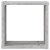 Prateleiras em Cubo 4 pcs Cinza Sonoma 26x15x26 cm em Madeira de Engenharia 5