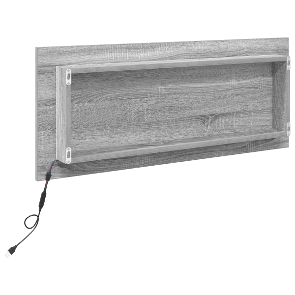 Espelho de Casa de Banho com Luz LED Cinza Sonoma 90x8.5x37 cm M 4