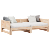 Cama de Dia Extensível 90x200 cm de Madeira Maciça de Pinho 3