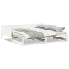 Cama de Dia com Extensão Branca 90x200 cm de Madeira de Pinho 4