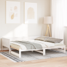 Cama Día Extraíble Blanca 90x200 cm Madera de Pino Maciza 5