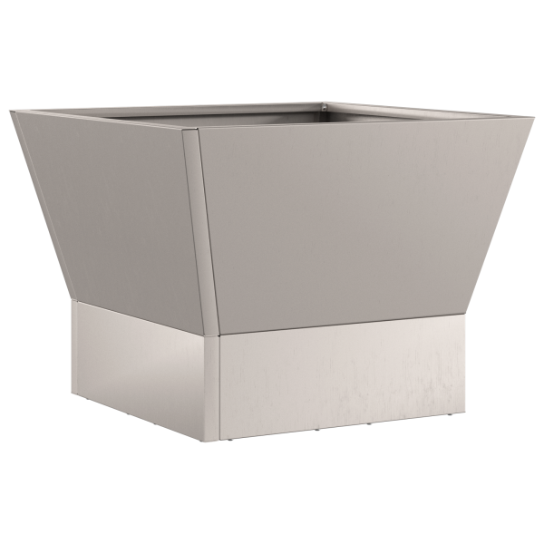 Brasero cuadrado de acero marrón 40x40x30 cm M 4