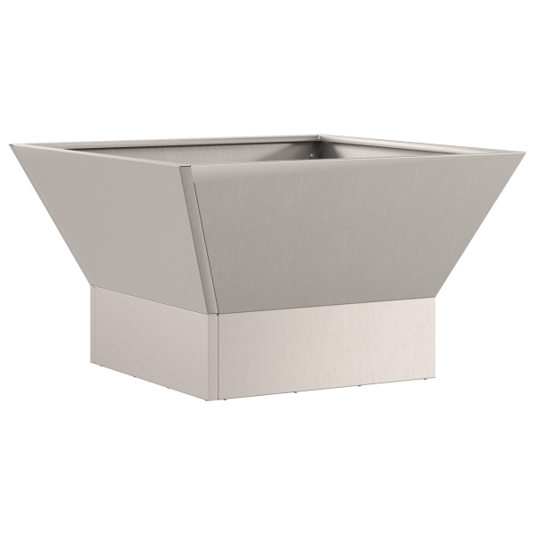 Brasero cuadrado de acero patinable marrón 60x60x5 cm M 4