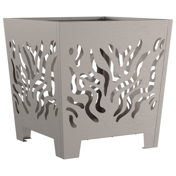 Brasero cuadrado acero patinable 40x40x40 cm M 4