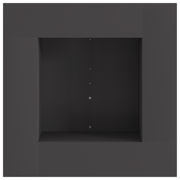 Brasero cuadrado de acero negro 60x60x30 cm M 3