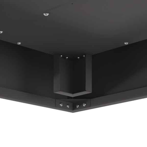 Fogueira Quadrada Preta 60x60x30 cm em Aço M 5