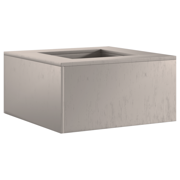 Brasero cuadrado de acero patinable 60x60x30 cm M 4