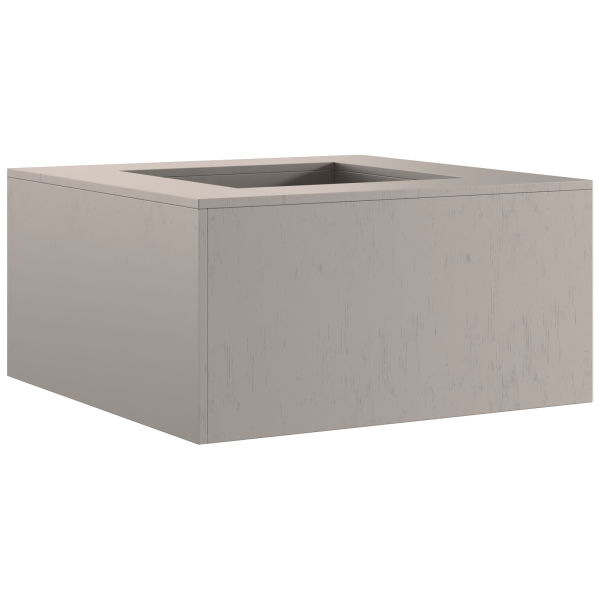 Fogo Square 80x80x40 cm Aço Envelhecido M 4