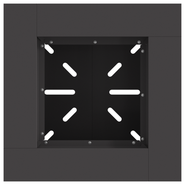 Brasero de acero negro 48x48x40 cm M 5