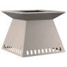 Brasero de acero patinable 60x60x50 cm 4