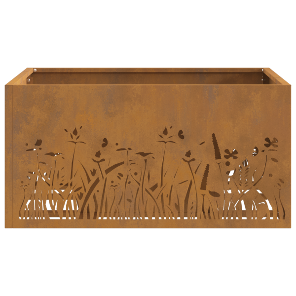 Fogueira  Quadrada 60x60x30 cm Aço Corten M 5
