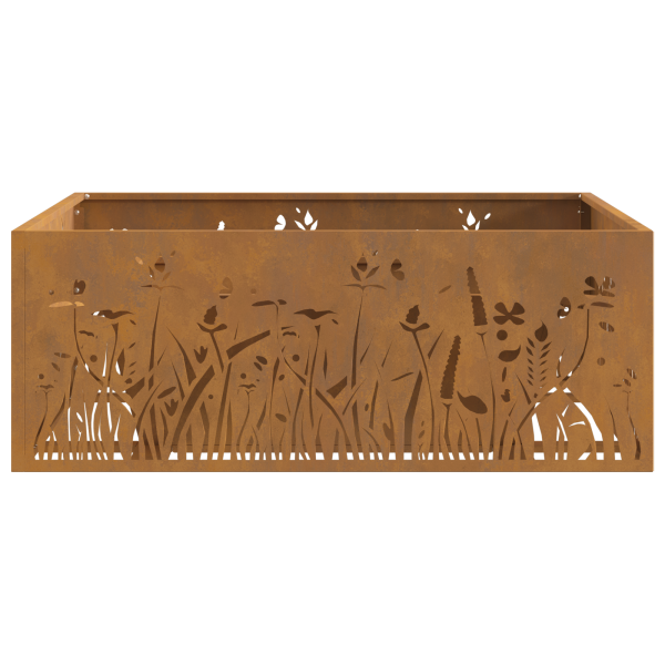 Fogueteira Quadrada 80x80x30 cm Aço Envelhecido M 5