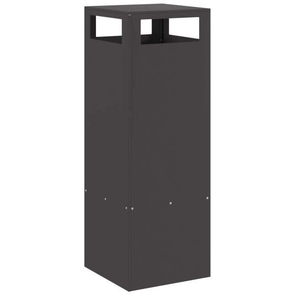 Brasero cuadrado de acero negro 35x35x100 cm M 4