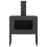 Brasero con chimenea acero negro 60x40x96 cm 5