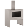Brasero con chimenea acero patinable 60x40x96 cm 4