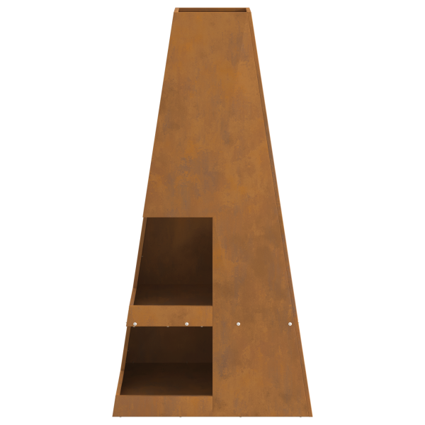 Horno de leña con espacio para troncos 50 x 50 x 100 cm - Acero al carbono M 5