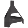 Brasero con chimenea acero negro 50x43x52 cm 2