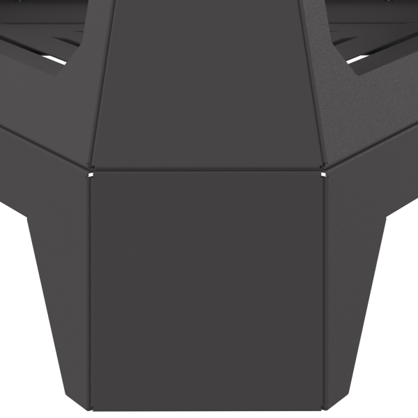 Fire Pit com Chaminé Preto 50x43x52 cm Aço M 5