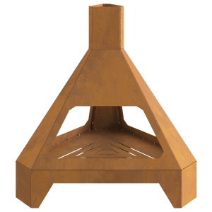 Fogo com Chaminé 50x43x52 cm Aço Envelhecido H