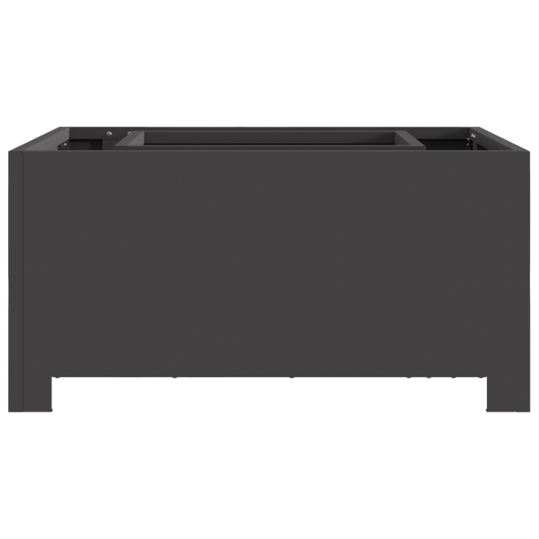 Fogueira Quadrada  Preta 60x60x30 cm em Aço M 4